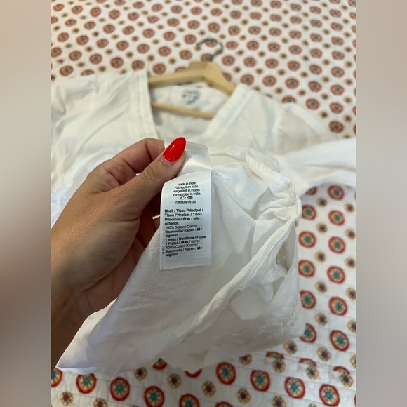 EUC J Crew White Lace 3/4 Sleeve Dress Size Medium - Picture 9 of 9